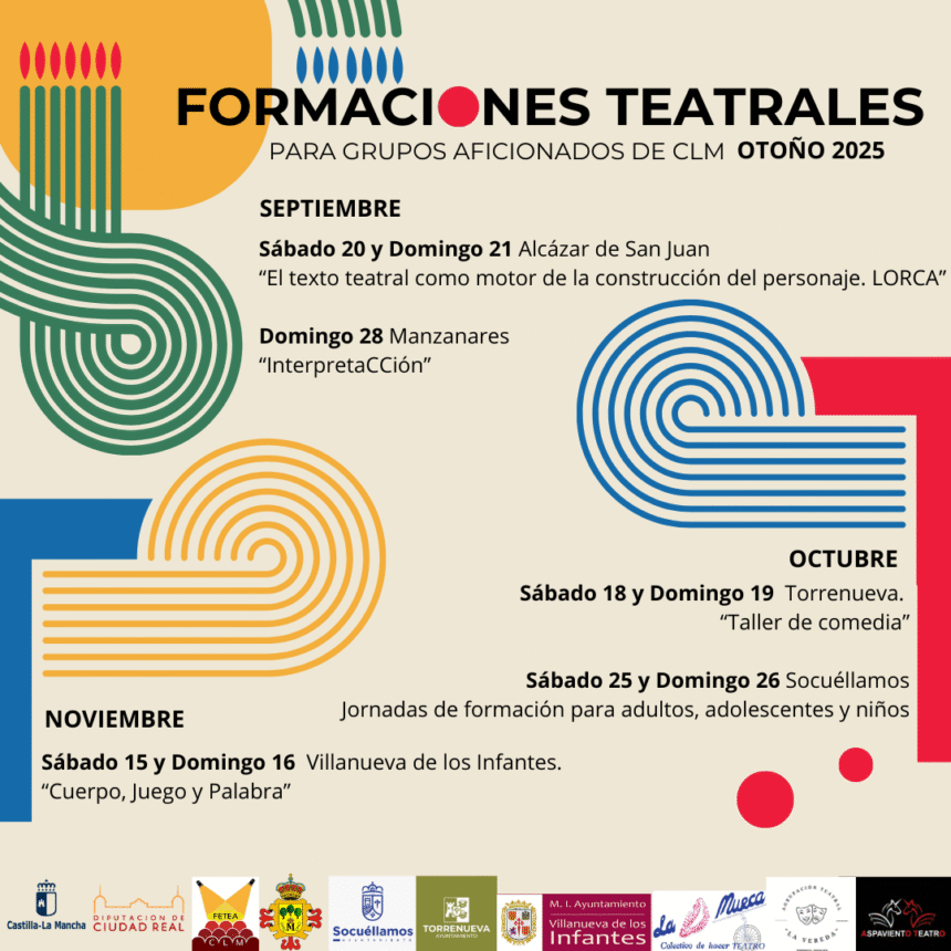 Formaciones Teatrales para Grupos Aficionados en Castilla-La Mancha Otoño 2025